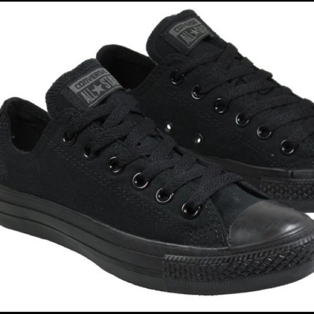 All Black Low Top Converse