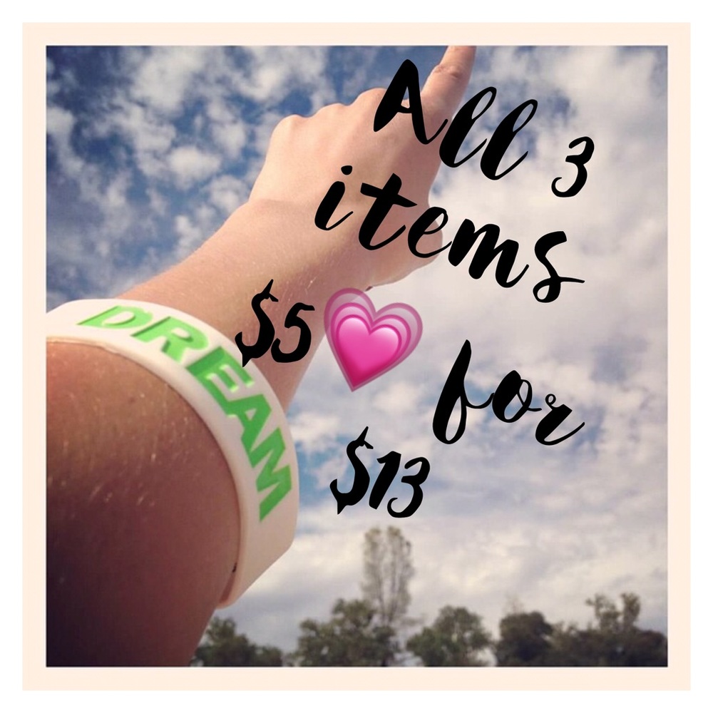 Bundle sale! 3 $5. Items for $13.