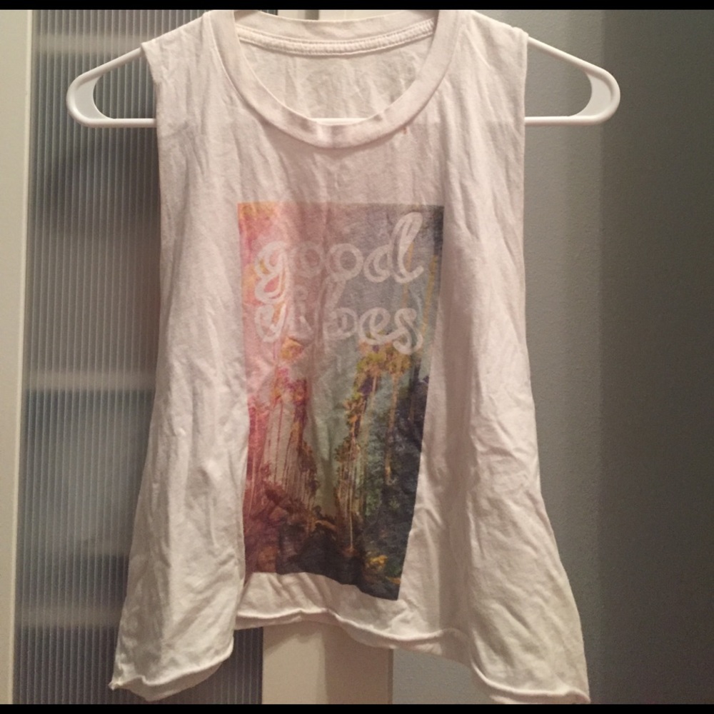 "Good Vibes" Brandy Melville Muscle Tee