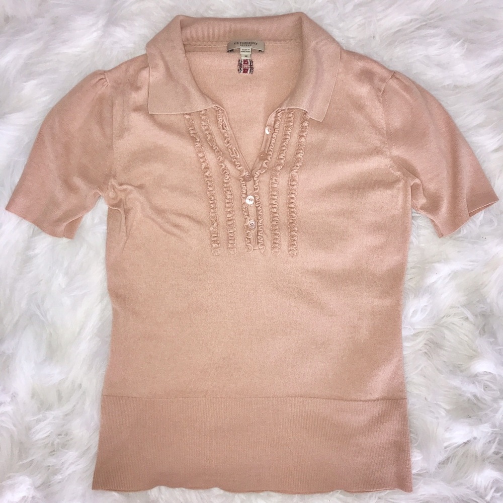 ⚡️SOLD⚡️Burberry London Women's Ruffle Front Polo