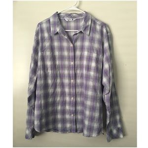 Riders by Lee button down blouse cotton plaid top