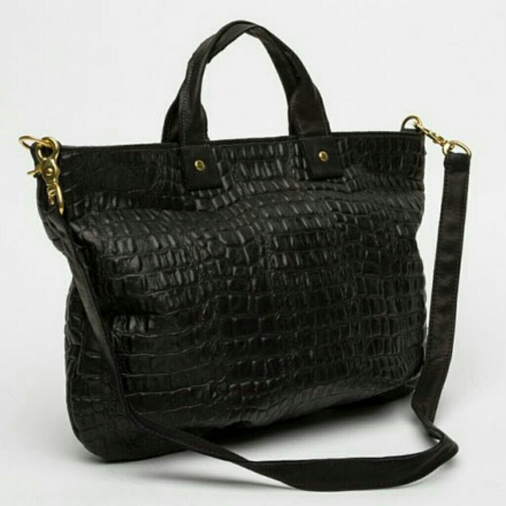 CLARE VIVIER Croc Leather 'Maison' Crossbody Tote