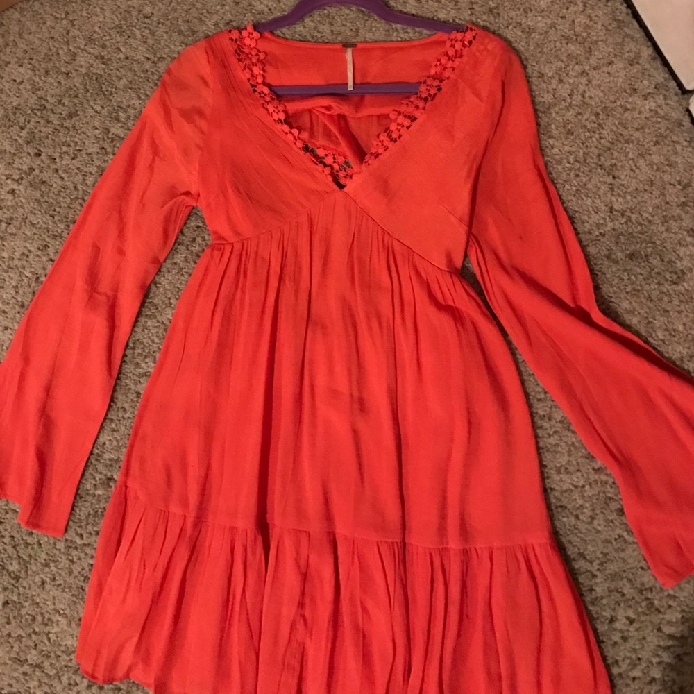 NWOT Free People tangerine sundress 🍊