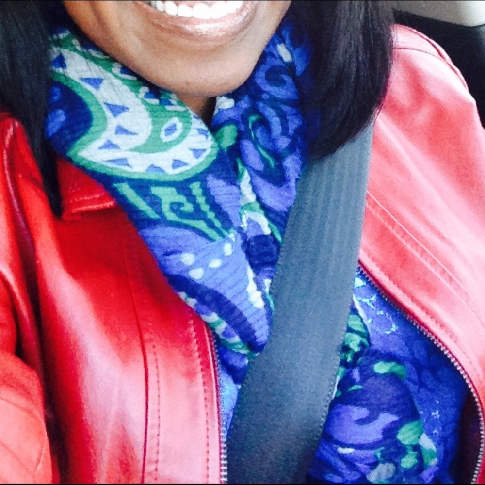 💚💙Midnight Blues Puffy Infinity Scarf💙💚