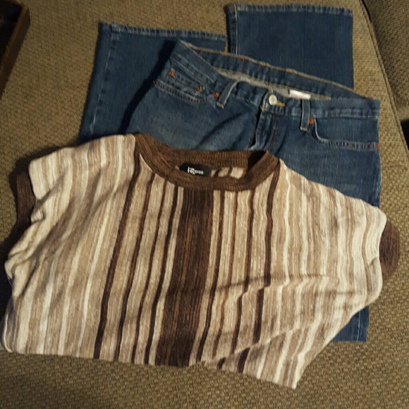 Lucky Brand jeans and sweater - Picture 1 of 7