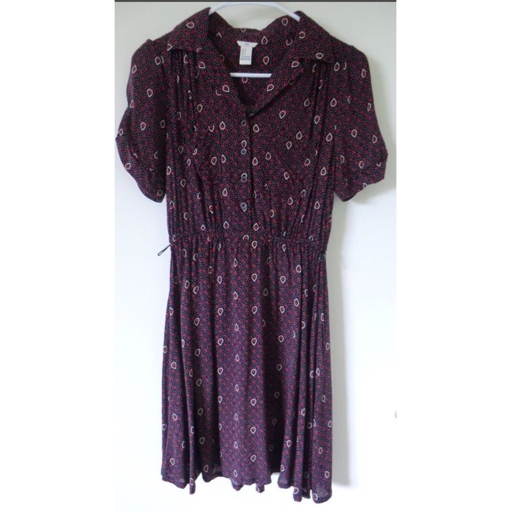 Forever 21 navy & maroon dress!