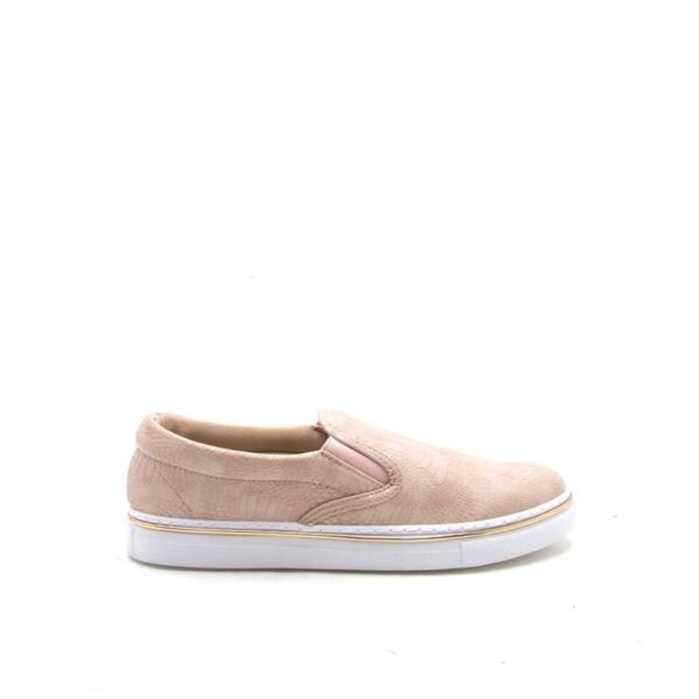 Blush Snake Print Sneakers - Picture 4 of 6