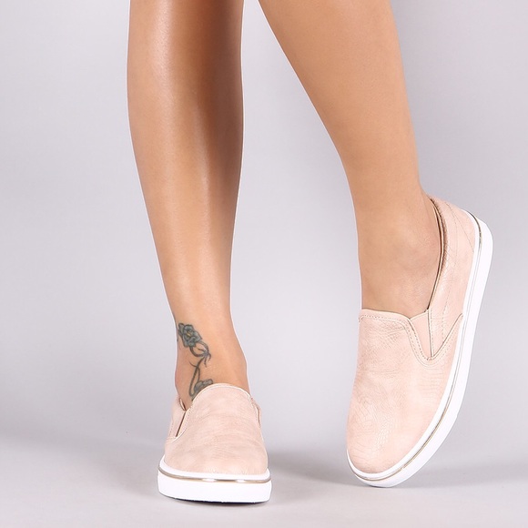 Blush Snake Print Sneakers - Picture 3 of 6