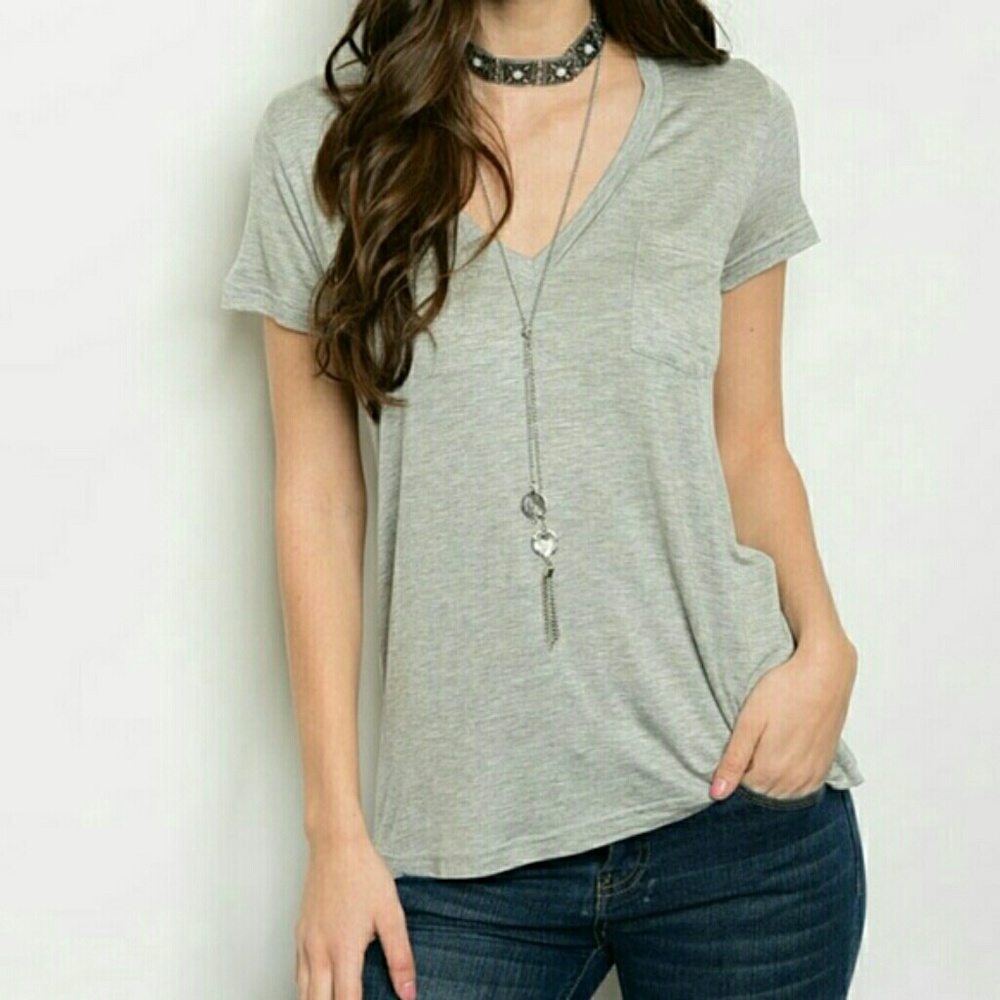 NWT* Ultra Soft Gray Favorite Tee* 1 left - Picture 1 of 3