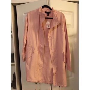 Light Pink Oversized Army Jacket
