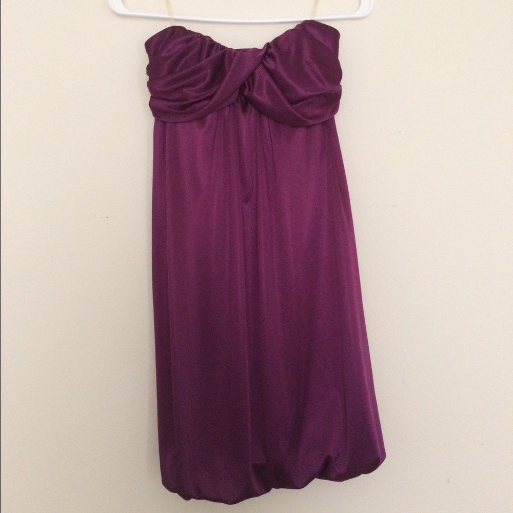 Strapless Purple Dress