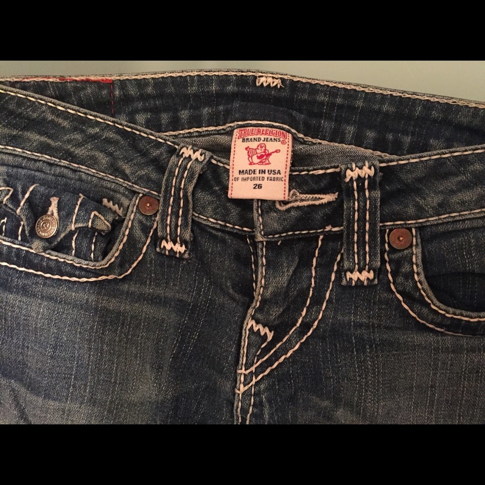 True Religion Dark Wash Jeans - Flawed - Picture 2 of 4