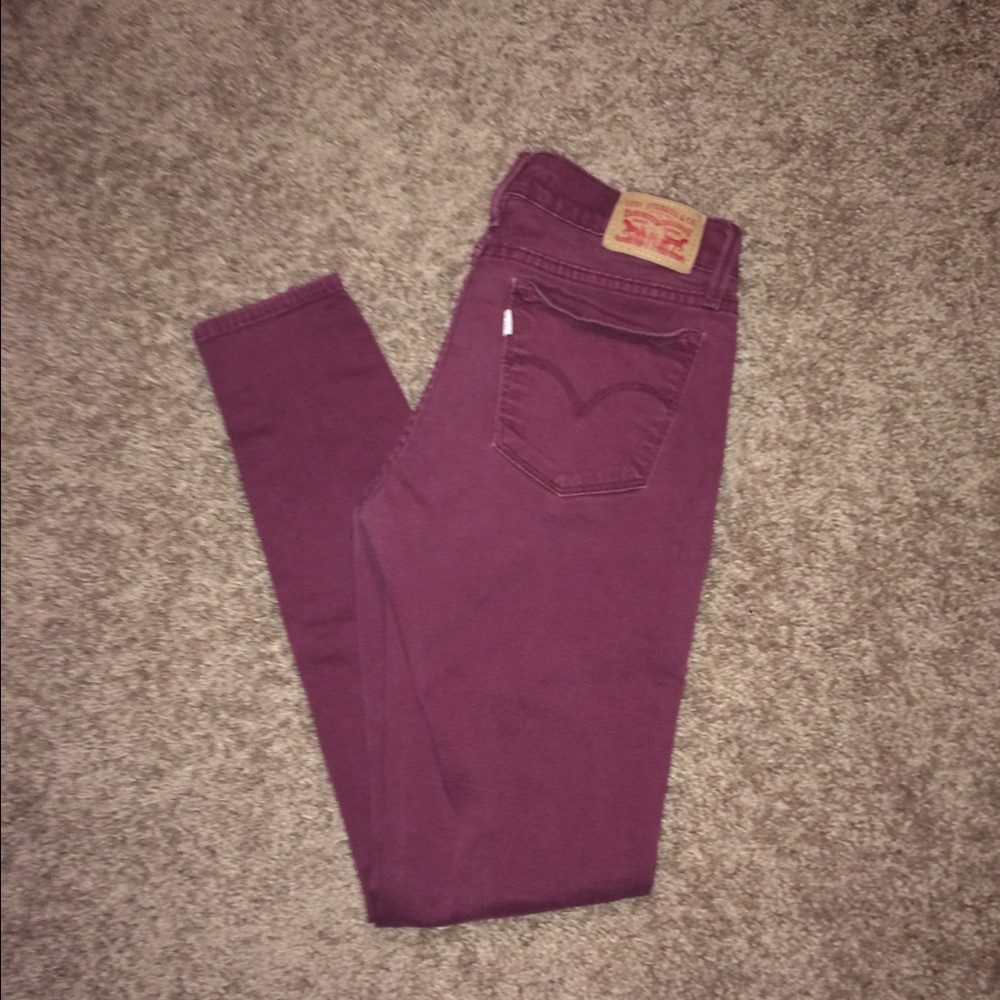 Maroon Levi jeans