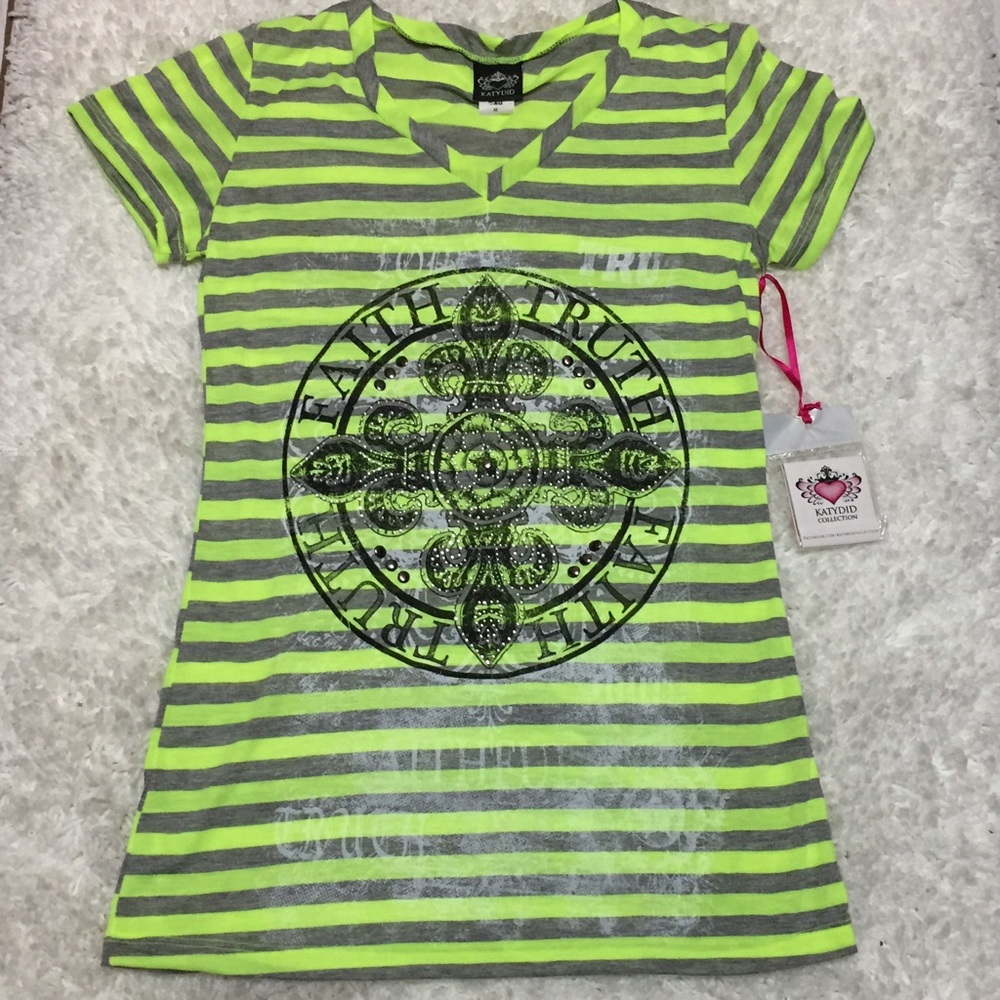 Katydid Faith and Truth Striped Top Size Medium