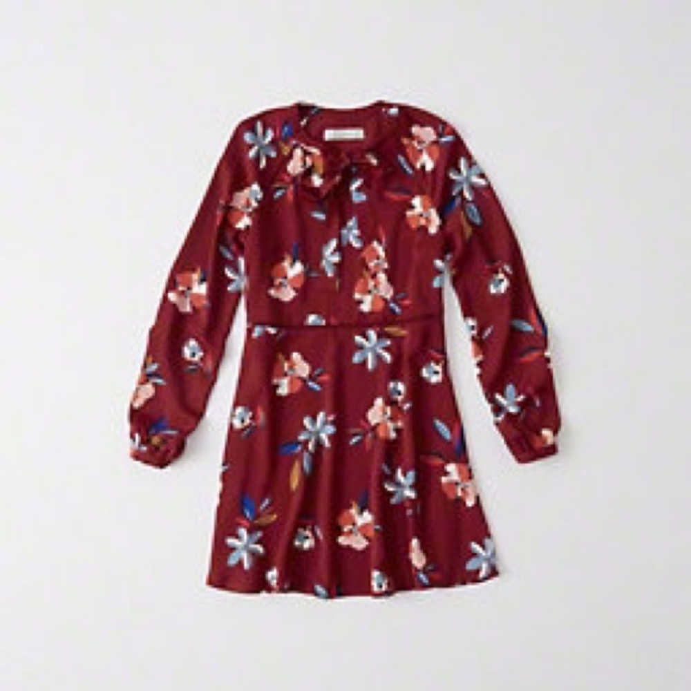 Abercrombie red floral dress