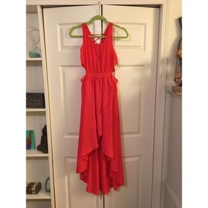 High Low Salmon Dress