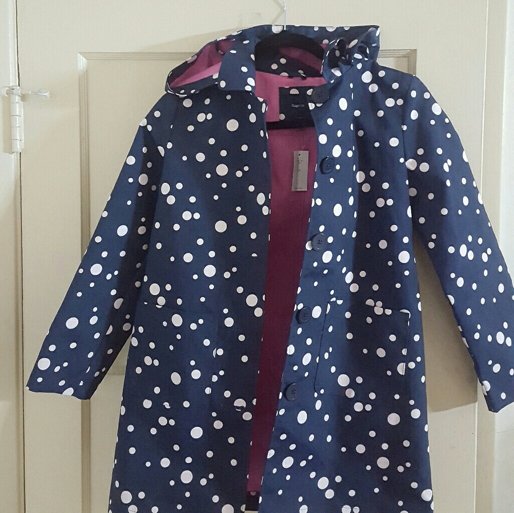 Girls polka dot raincoat