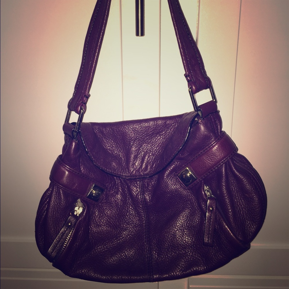 Purple Leather Handbag
