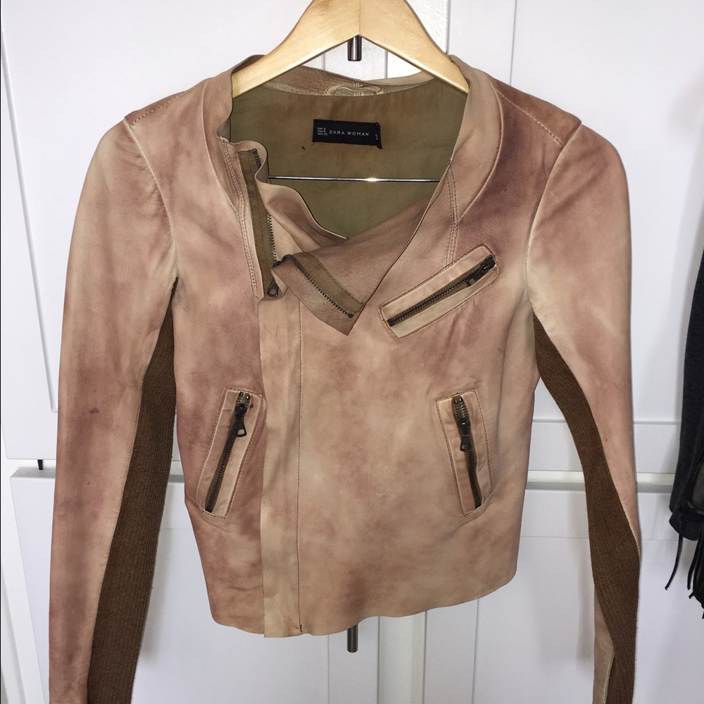 Zara leather jacket