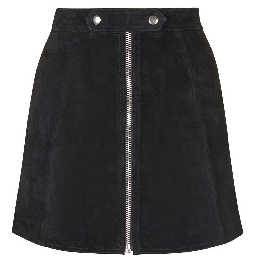 ISO/Want 2 Buy: Topshop Black Suede Tab Skirt