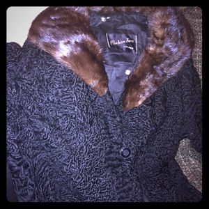 SOLD🌻Vintage Mahon Wool Coat w/Genuine Mink Fur