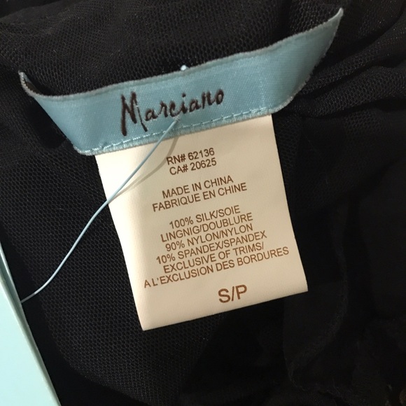 Ruffled Silk Marciano Tank w/ Sequin Detailing NWT - Picture 6 of 8