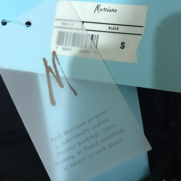 Ruffled Silk Marciano Tank w/ Sequin Detailing NWT - Picture 8 of 8