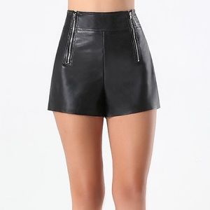 Bebe leather shorts