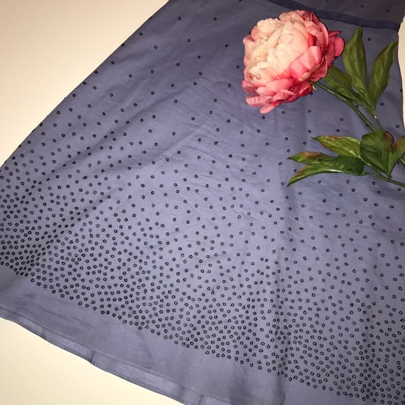 👗 Ann Taylor 💕 Purple Halter Dress. Cotton. Sz 0 - Picture 3 of 5