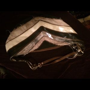 SOLD 🌻Multilayered Metallic Hobo Style Purse