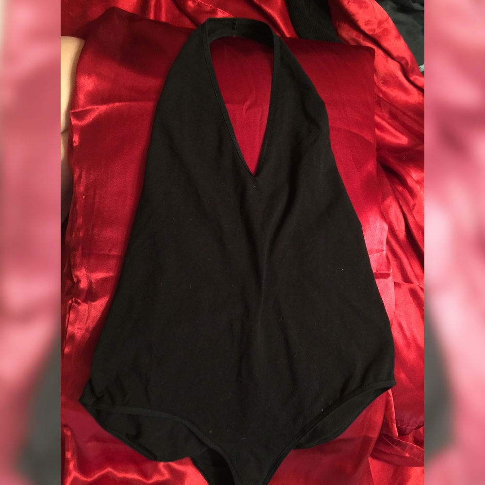 V neck halter AA body suit