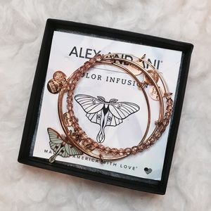 Alex and Ani Color Infusion beaded bangle set 3
