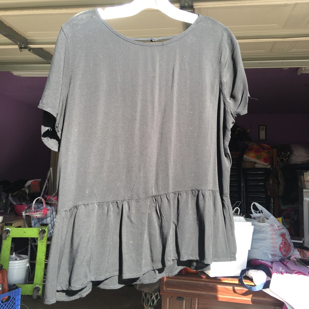 Black blouse.
