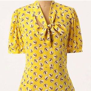 Anthropologie Lemon Liftoff Blouse
