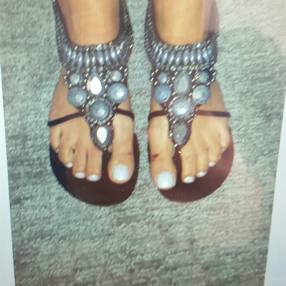 Giuseppe zannoti jeweled flat sandal