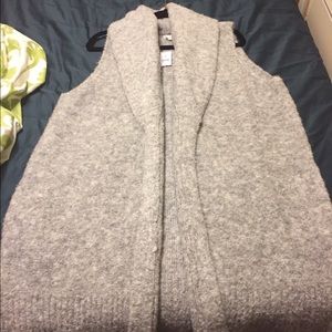 NWT Loft Wool Long Vest with Packets
