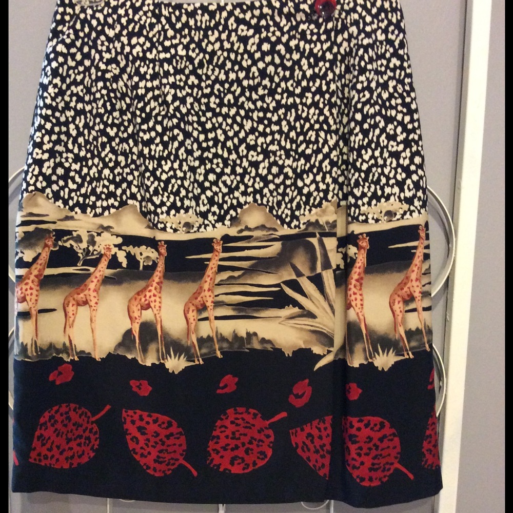 Wrap around giraffe skirt