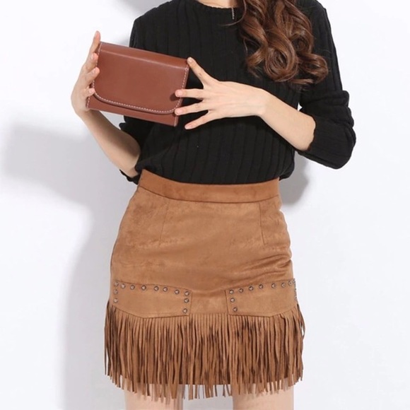 Dresses & Skirts - 🌹🌹🌹🆕TOP TREND FRINGE SKIRT 🌹🌹🌹