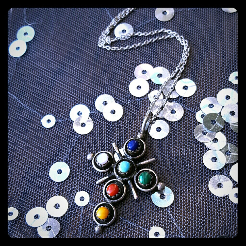 Chakra Cross Pendant Necklace