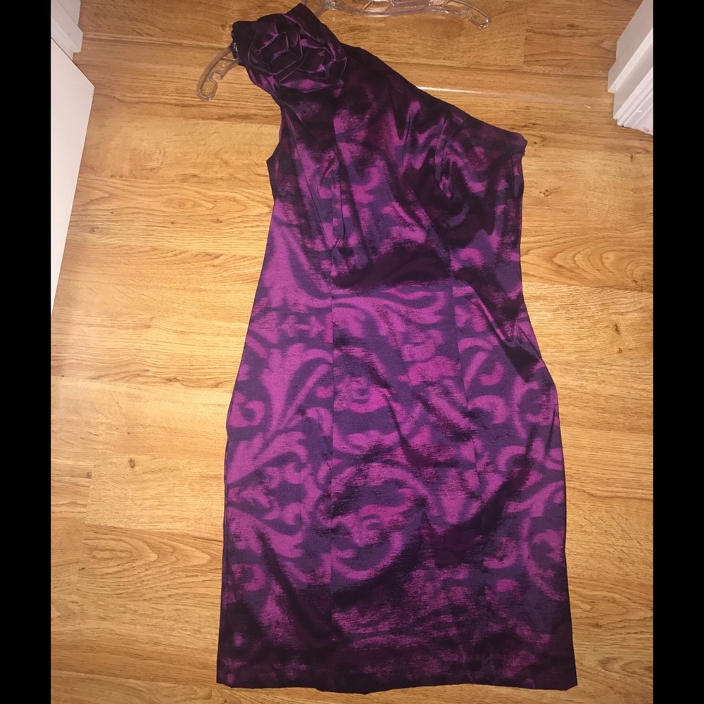 Short purple cocktail dress