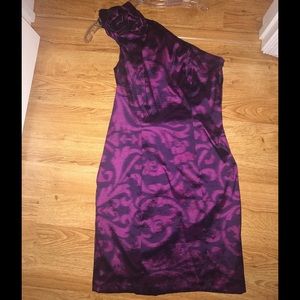 Short purple cocktail dress
