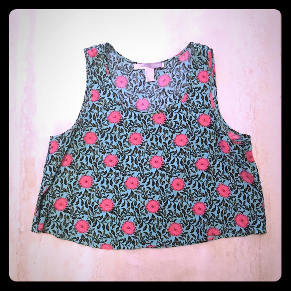 Floral crop top sleeveless