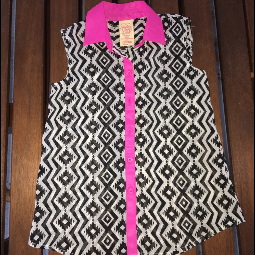 Girls Aztec print tank