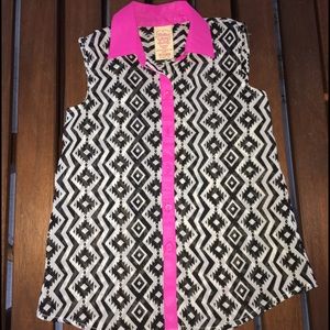 Girls Aztec print tank