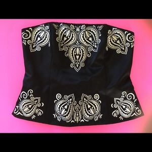 White House Black Market Black Bustier Size 14
