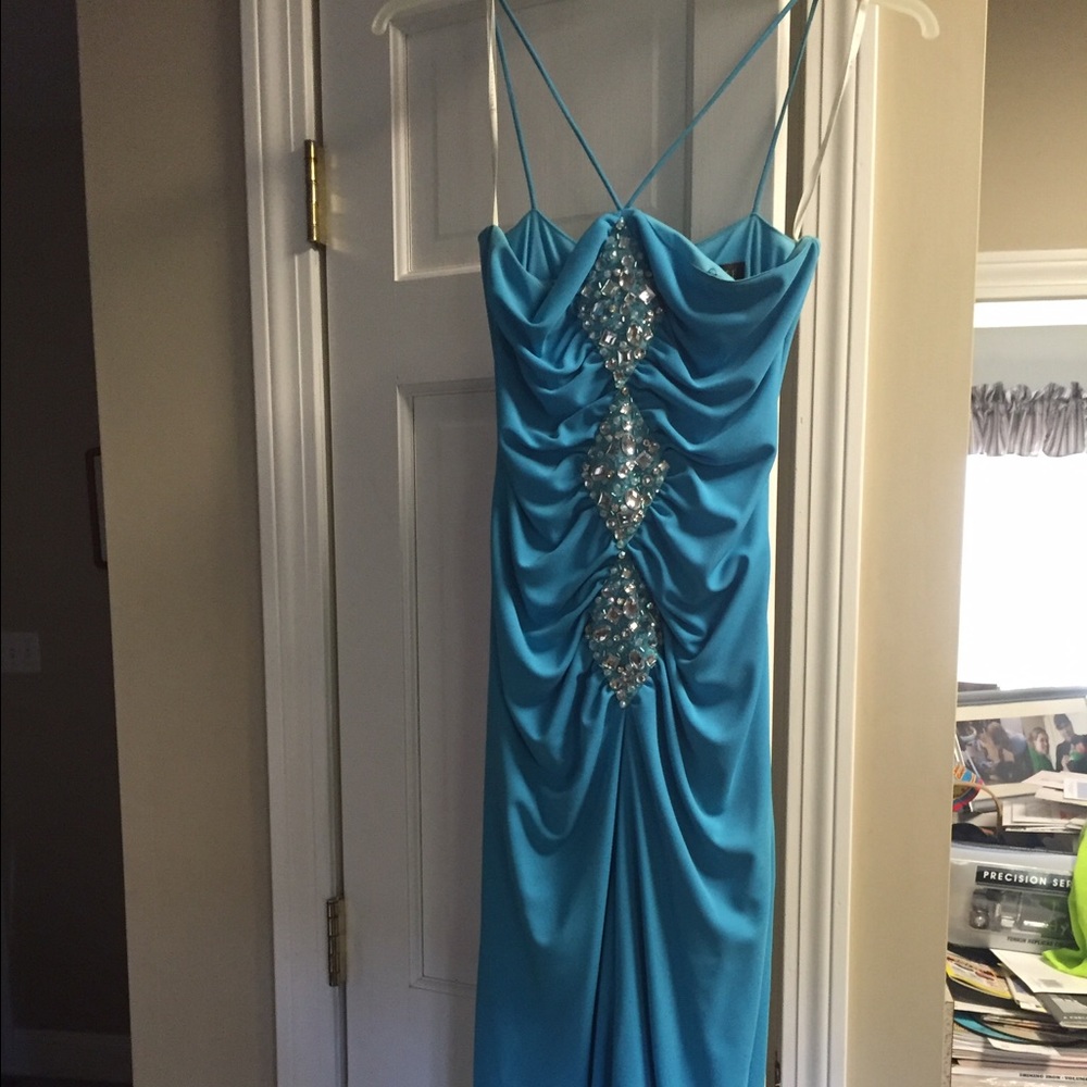 Blue prom dress