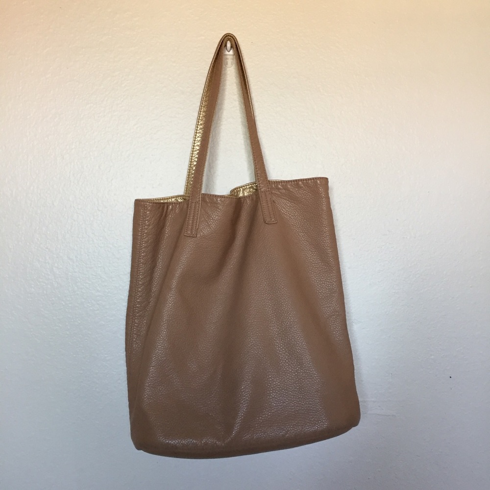 SOLD//Gold Reversible over the shoulder bag