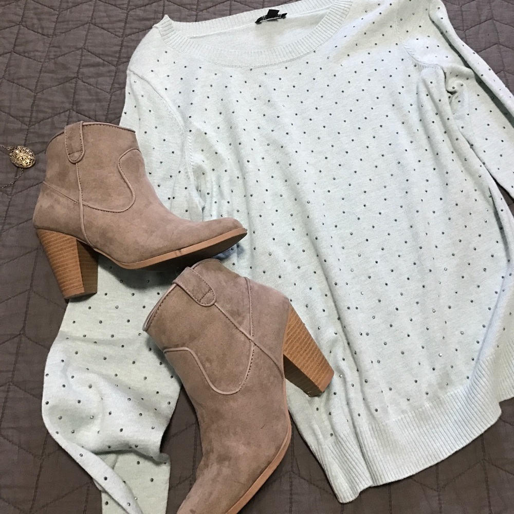 The Limited Mint Jeweled Sweater