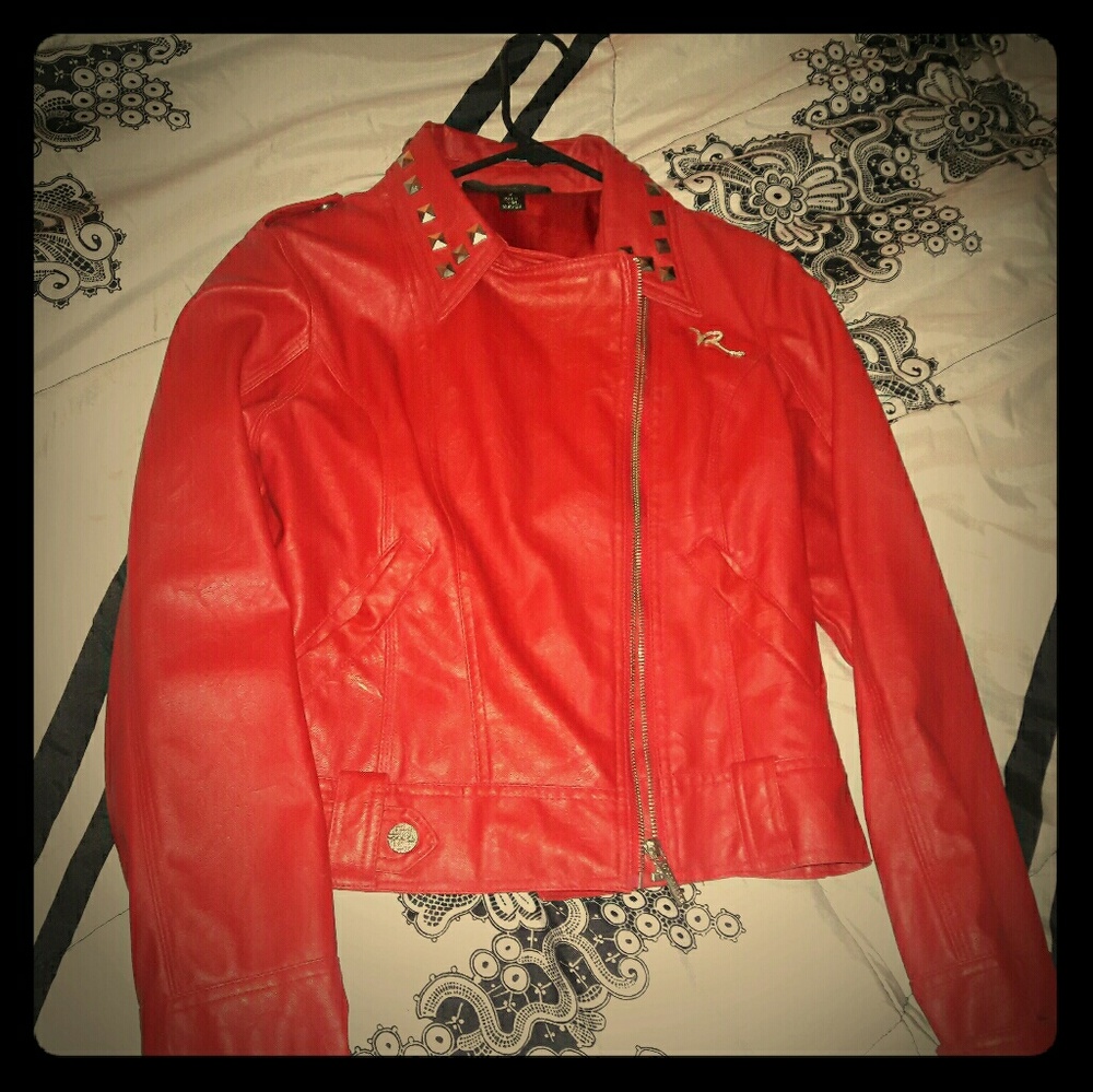 Red motor bike jacket