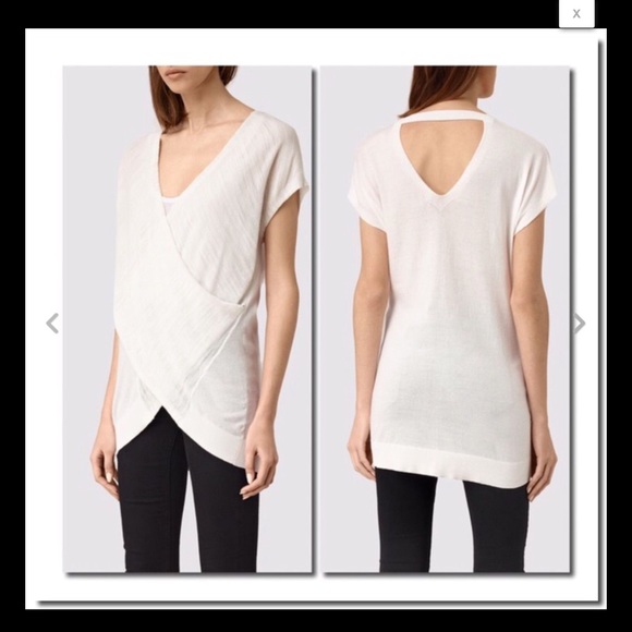 All Saints Tops - All Saints white twist sleeveless top SOLD